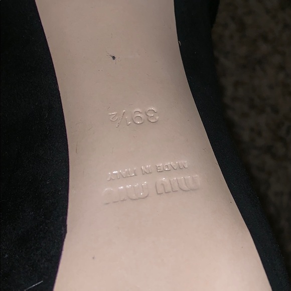 Miu Miu Black Suede Bow Heels Size 39.5 - Picture 7 of 7